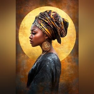 Beautiful African Lady Print
